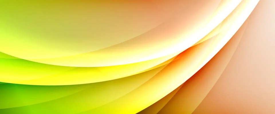 Dynamic flowing waves on gradient color background. Vector illustration For Stock Illustration