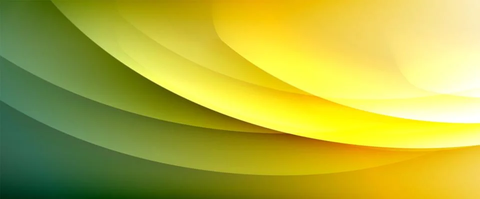 Dynamic flowing waves on gradient color background. Vector illustration For Ilustración de archivo