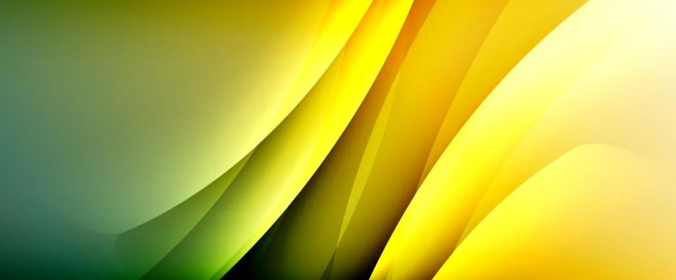 Dynamic flowing waves on gradient color background. Vector illustration For Stock Illustration