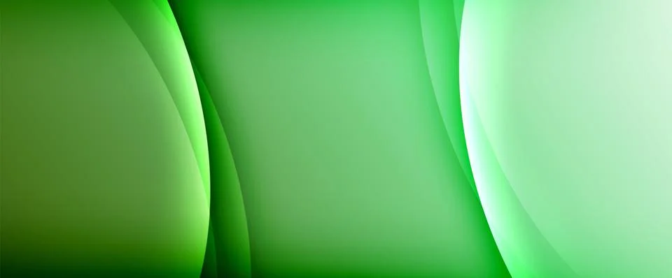Dynamic flowing waves on gradient color background. Vector illustration For Ilustración de archivo
