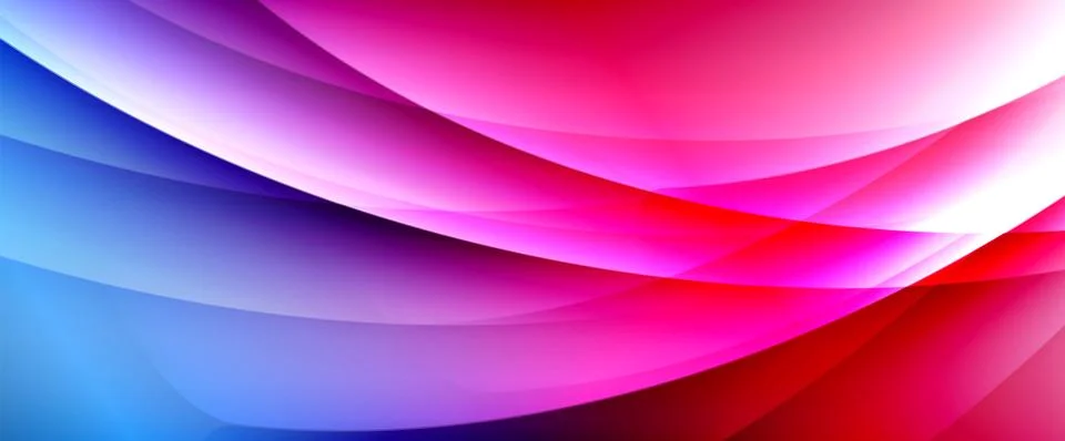 Dynamic flowing waves on gradient color background. Vector illustration For Stock Illustration