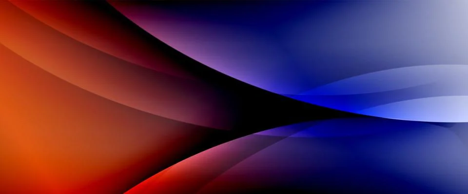 Dynamic flowing waves on gradient color background. Vector illustration For Stock Illustration