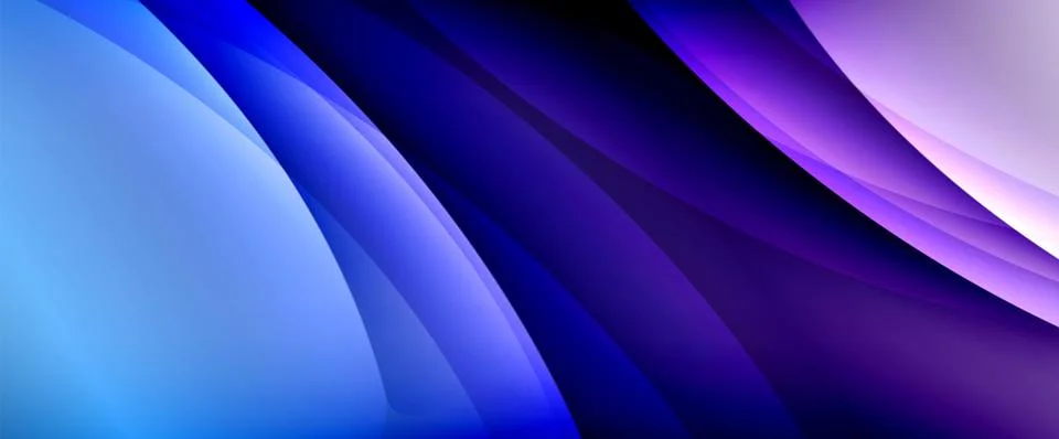 Dynamic flowing waves on gradient color background. Vector illustration For Stock Illustration