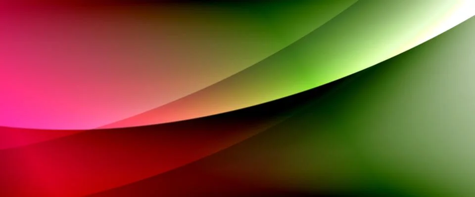 Dynamic flowing waves on gradient color background. Vector illustration For Illustrazione stock