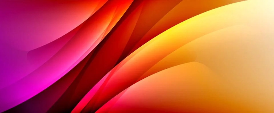 Dynamic flowing waves on gradient color background. Vector illustration For Stockillustratie
