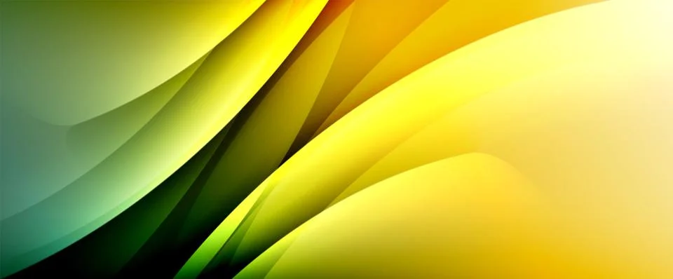 Dynamic flowing waves on gradient color background. Vector illustration For イラスト素材