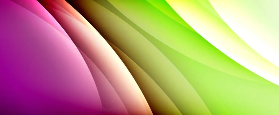 Dynamic flowing waves on gradient color background. Vector illustration For Stock Illustration