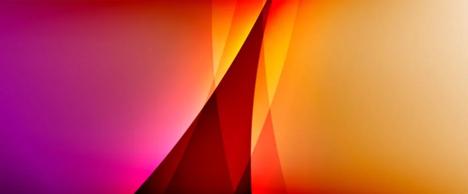 Dynamic flowing waves on gradient color background. Vector illustration For Stock Illustration