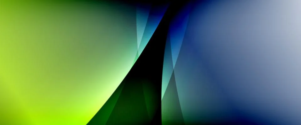 Dynamic flowing waves on gradient color background. Vector illustration For Stock Illustration