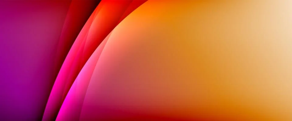 Dynamic flowing waves on gradient color background. Vector illustration For イラスト素材