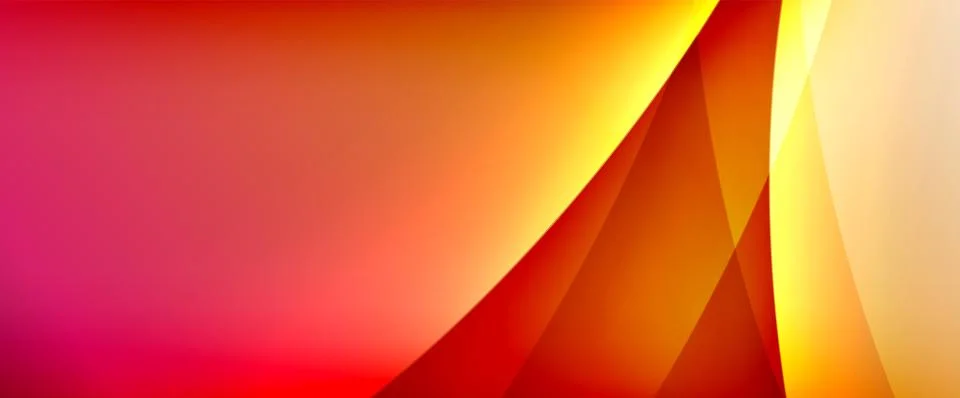 Dynamic flowing waves on gradient color background. Vector illustration For Illustrazione stock