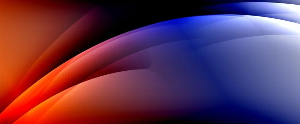 Dynamic flowing waves on gradient color background. Vector illustration For Stock Illustration