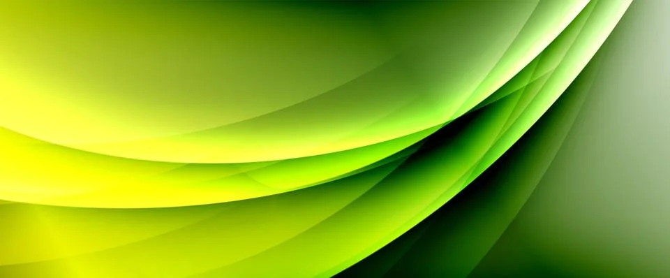 Dynamic flowing waves on gradient color background. Vector illustration For Stockillustratie