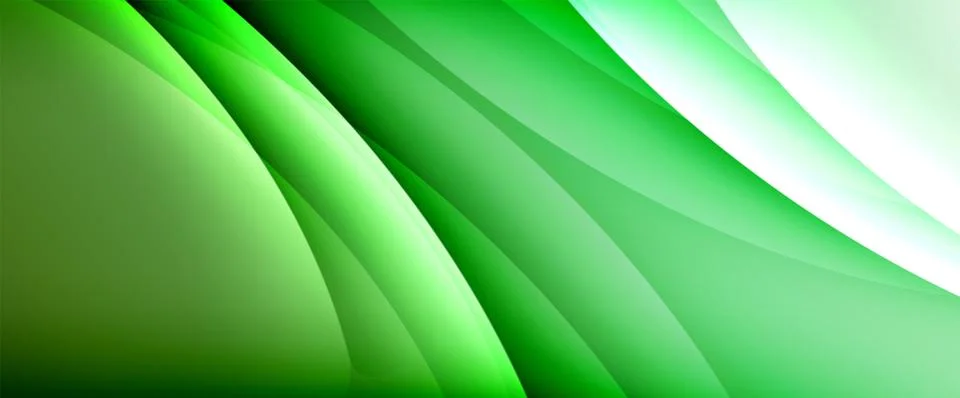 Dynamic flowing waves on gradient color background. Vector illustration For Stock Illustration