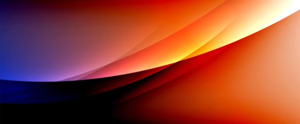 Dynamic flowing waves on gradient color background. Vector illustration For Stock Illustration