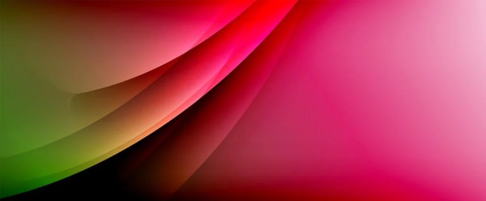 Dynamic flowing waves on gradient color background. Vector illustration For Stock Illustration