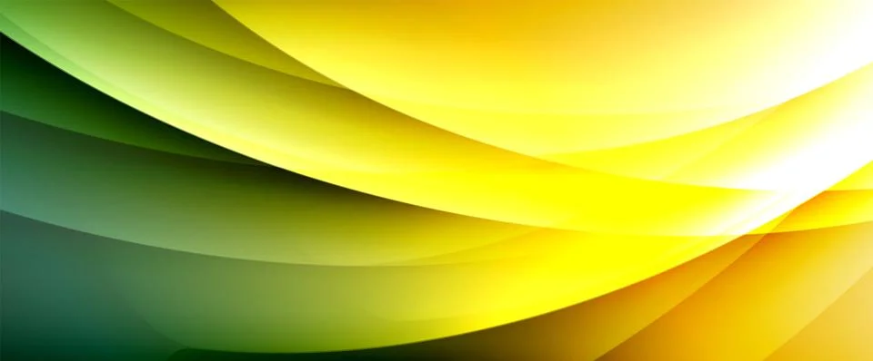 Dynamic flowing waves on gradient color background. Vector illustration For Stock Illustration