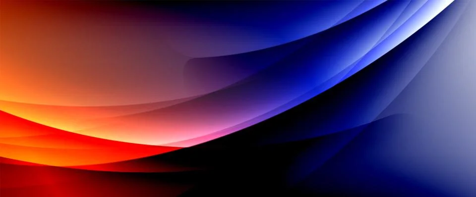 Dynamic flowing waves on gradient color background. Vector illustration For Stock Illustration