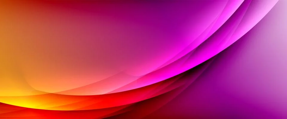 Dynamic flowing waves on gradient color background. Vector illustration For イラスト素材