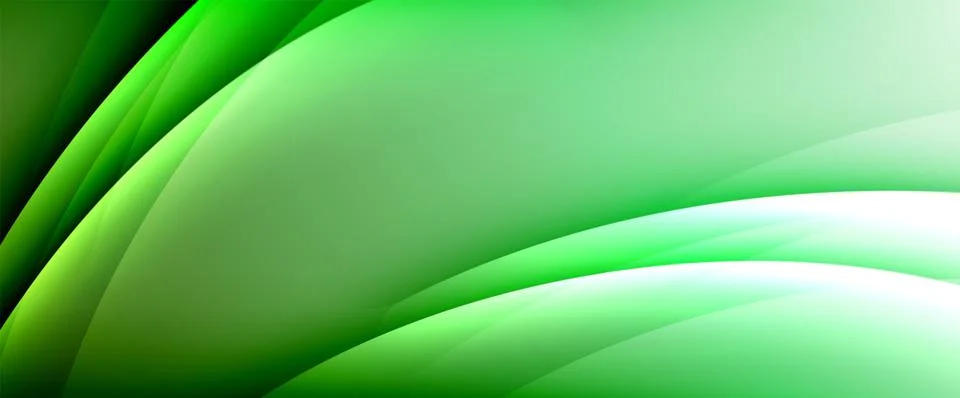 Dynamic flowing waves on gradient color background. Vector illustration For Illustrazione stock