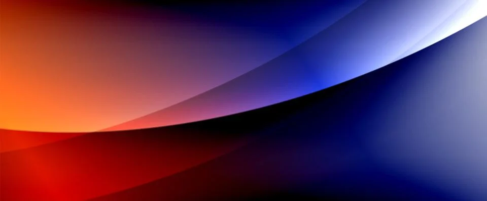 Dynamic flowing waves on gradient color background. Vector illustration For Stockillustratie