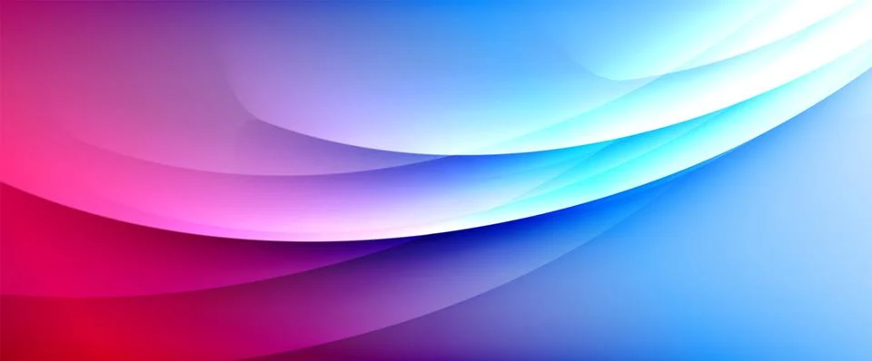 Dynamic flowing waves on gradient color background. Vector illustration For Illustrazione stock