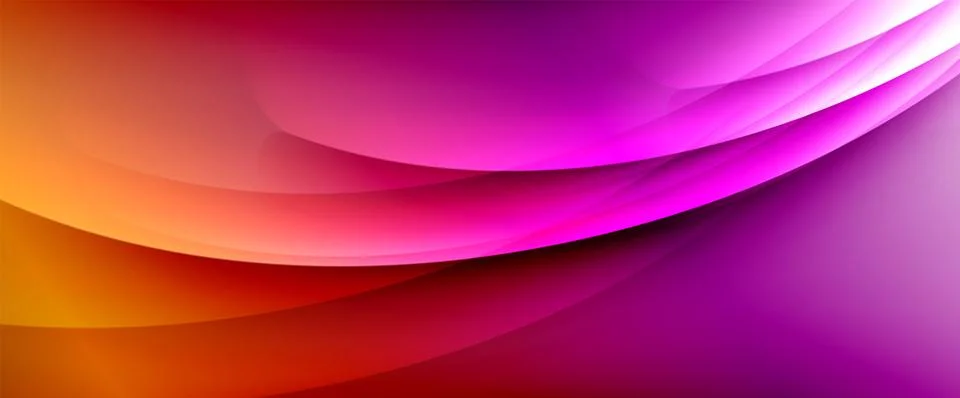 Dynamic flowing waves on gradient color background. Vector illustration For イラスト素材