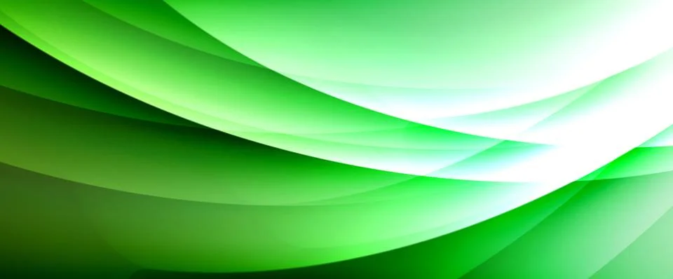 Dynamic flowing waves on gradient color background. Vector illustration For Illustrazione stock