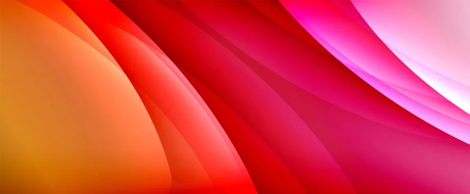 Dynamic flowing waves on gradient color background. Vector illustration For Stock Illustration