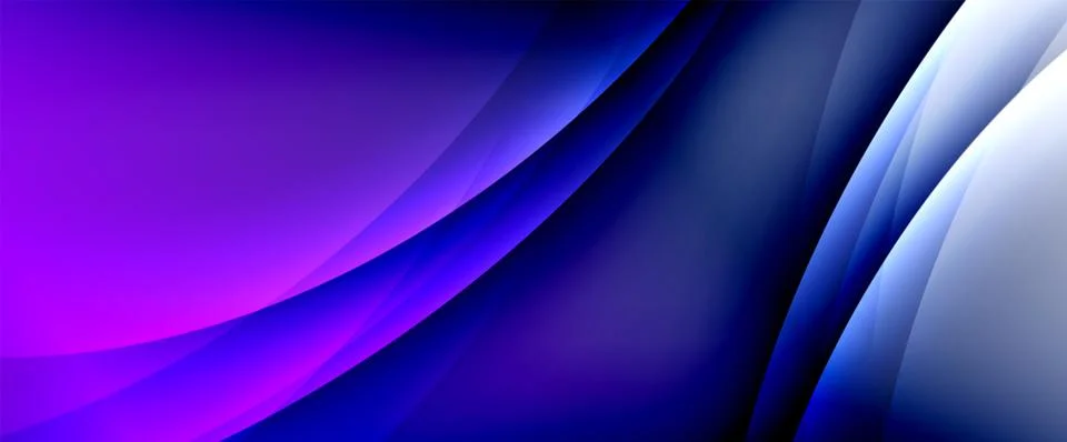 Dynamic flowing waves on gradient color background. Vector illustration For Stock Illustration