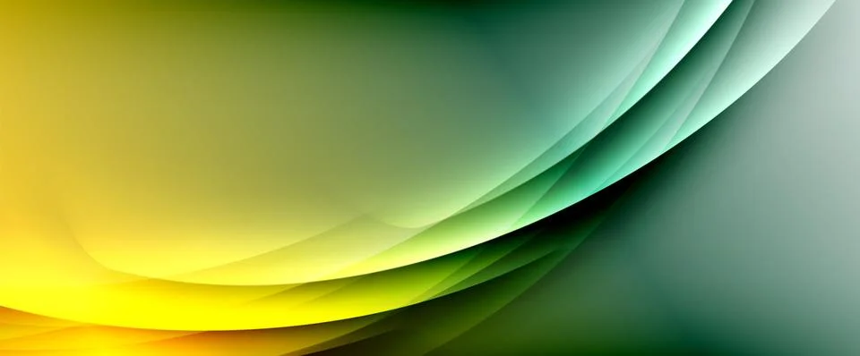 Dynamic flowing waves on gradient color background. Vector illustration For Stock Illustration