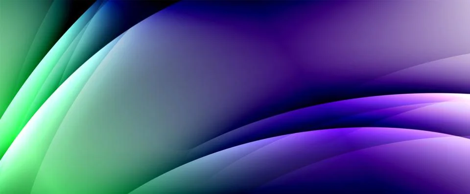 Dynamic flowing waves on gradient color background. Vector illustration For Stock Illustration