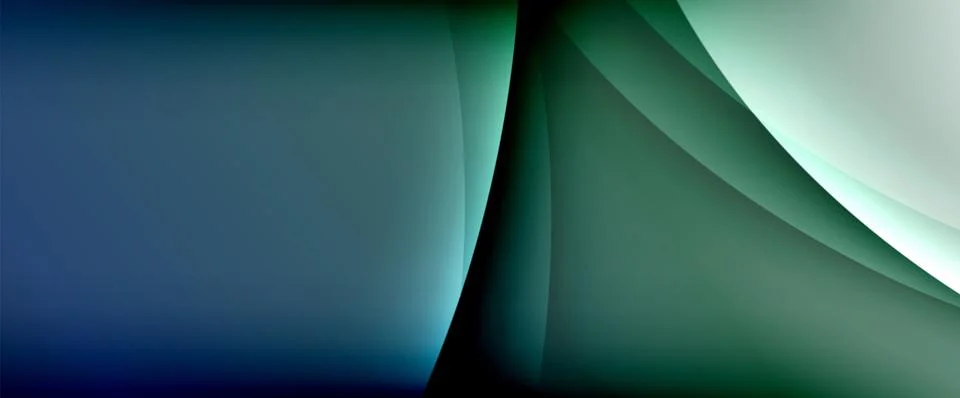 Dynamic flowing waves on gradient color background. Vector illustration For Illustrazione stock