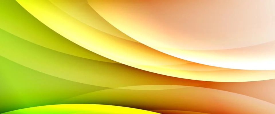 Dynamic flowing waves on gradient color background. Vector illustration For イラスト素材