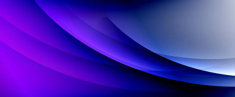 Dynamic flowing waves on gradient color background. Vector illustration For Stockillustratie