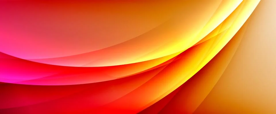 Dynamic flowing waves on gradient color background. Vector illustration For Stock Illustration