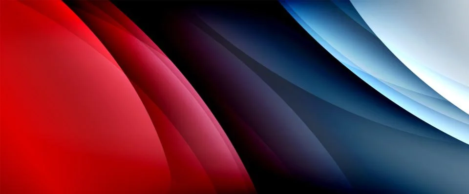 Dynamic flowing waves on gradient color background. Vector illustration For Stock Illustration