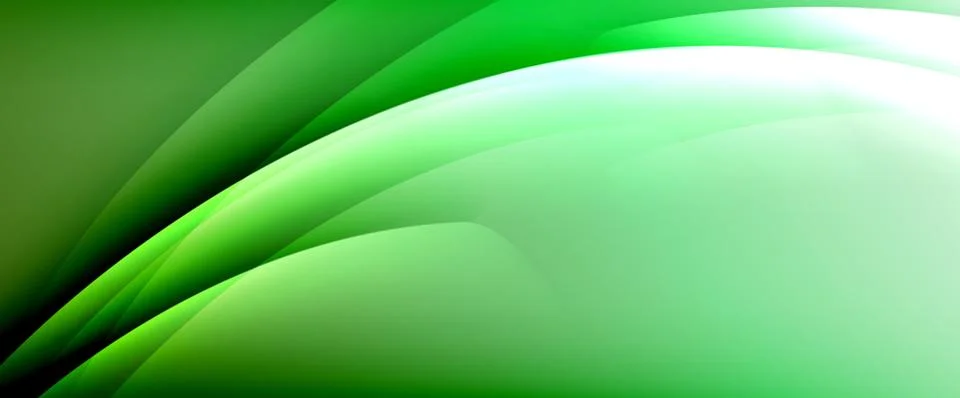 Dynamic flowing waves on gradient color background. Vector illustration For Illustrazione stock