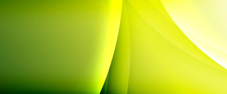 Dynamic flowing waves on gradient color background. Vector illustration For Ilustración de archivo