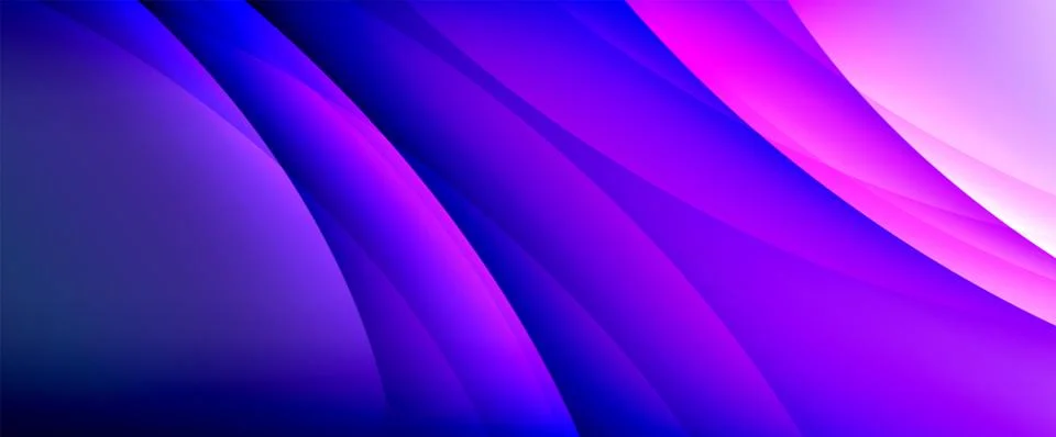 Dynamic flowing waves on gradient color background. Vector illustration For Stock Illustration