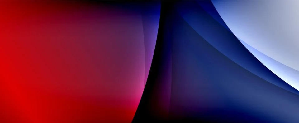 Dynamic flowing waves on gradient color background. Vector illustration For Illustrazione stock