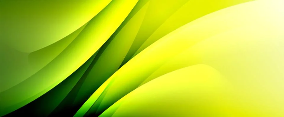 Dynamic flowing waves on gradient color background. Vector illustration For Illustrazione stock
