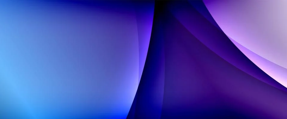 Dynamic flowing waves on gradient color background. Vector illustration For Stock Illustration