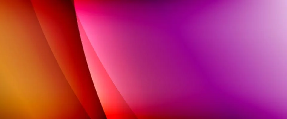 Dynamic flowing waves on gradient color background. Vector illustration For Illustrazione stock