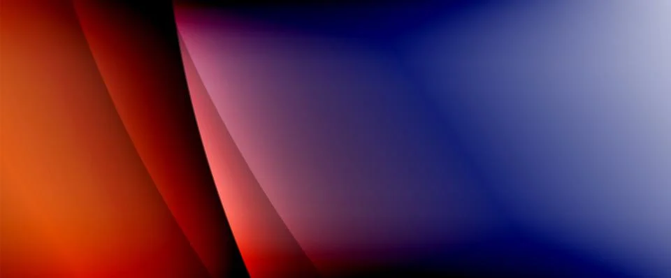 Dynamic flowing waves on gradient color background. Vector illustration For Illustrazione stock