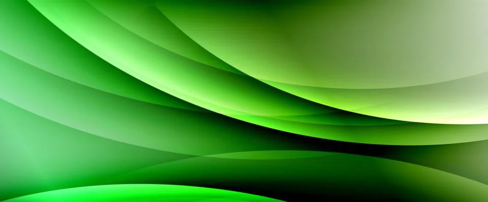 Dynamic flowing waves on gradient color background. Vector illustration For Stock Illustration