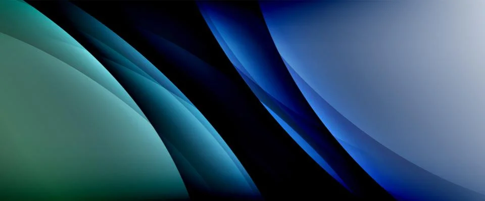Dynamic flowing waves on gradient color background. Vector illustration For Stockillustratie