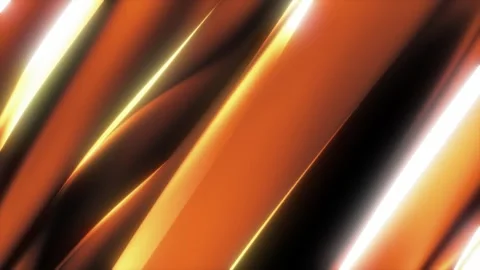 Dynamic flowing, wavy lines in shades of orange, gold, and black. Abstract Stock Footage 316635424
