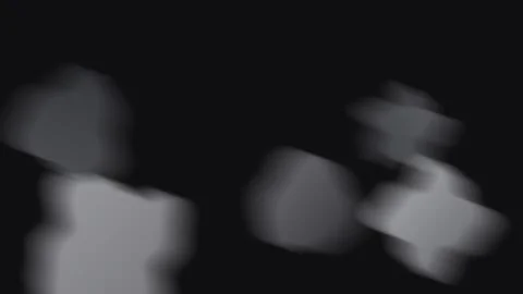 Dynamic fluid blobs in monochrome on dark background Stock Illustration