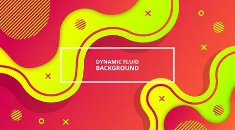 Dynamic Fluid Gradient Background Liquid Shape Composition Illustrazione stock